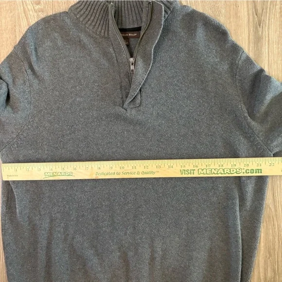 Chatham Road Men’s L Gray 1/4 Zip Pullover Sweater - Picture 4 of 7